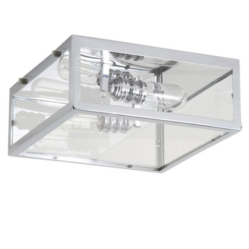 Grayson 12" Metal/Glass LED Flush Mount - JONATHAN Y